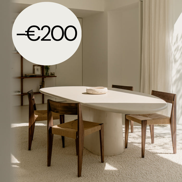 Dining table organic shape - Mortex look - Antwerp