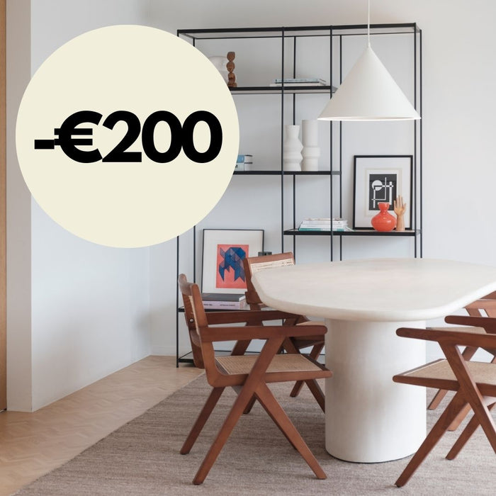 Mortex look dining table - organic - Strasbourg - Microskin