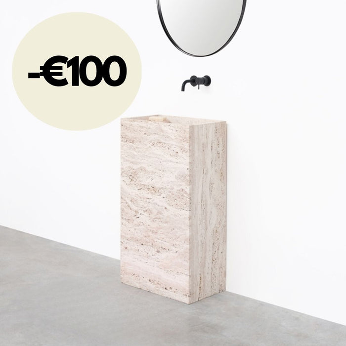 Handenwasser - Etienne - Travertin - Blanc