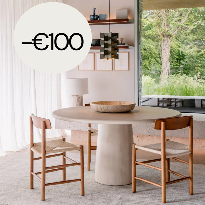 Round dining table in Microskin - Legna