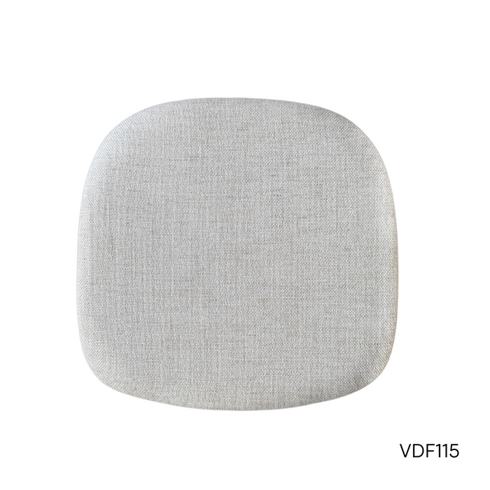 Dining chair Ely - Rectangular fabric seat - Smoke wood color - Rubberwood