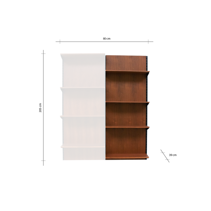 Amsterdam bookcase - Walnut - 80 cm