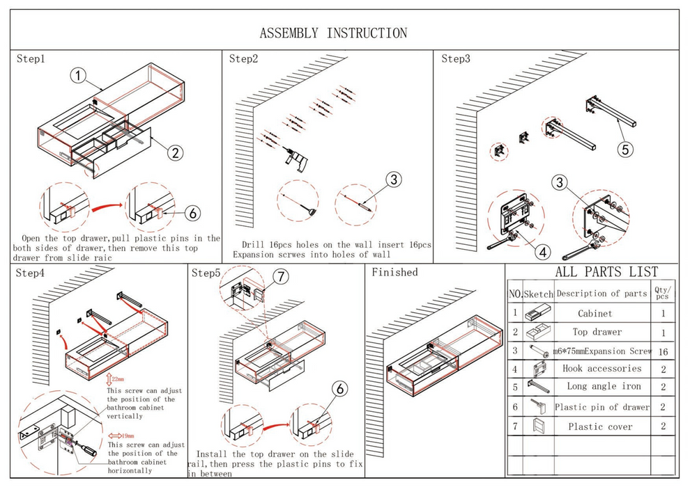 Meuble de salle de bain Loudun avec vasque simple - Marbre Blanc Bleu - 170 cm