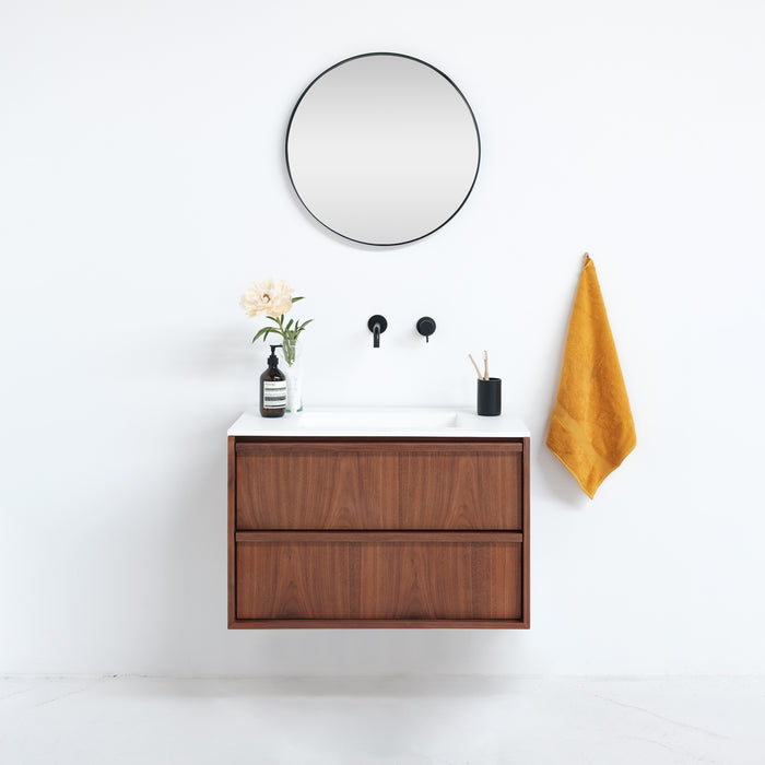 Bathroom set Fien - Walnut - 80 cm