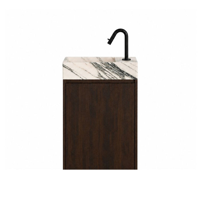 Lavabo Krabi avec meuble - Smoke - Marbre bleu/blanc