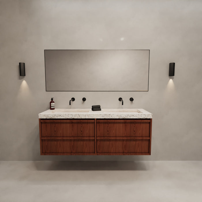 Travertine washbasin top - Soumans - 150 cm