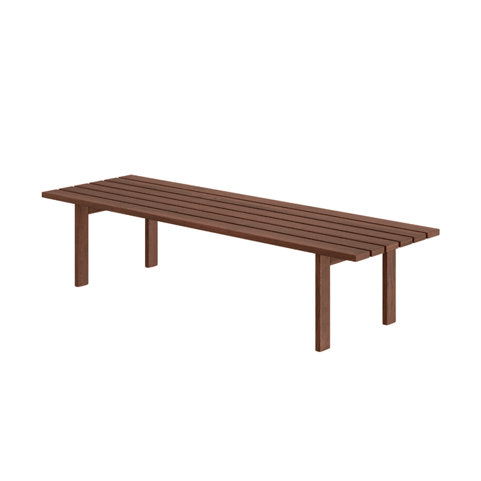 Mesa de centro Melanie - Madera de fresno - Nogal oscuro - 140 cm