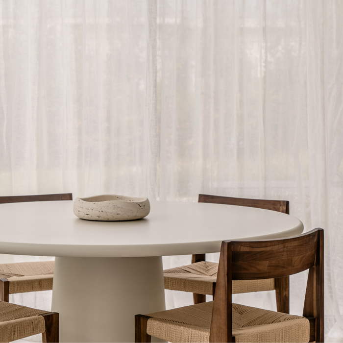 Runder Esstisch in Betonoptik - Brocas - StoneSkin - Konisches Tischbein