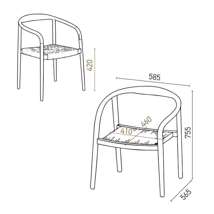 Classe intemporelle : Chaise de salle à manger Burnie en acacia noyer
