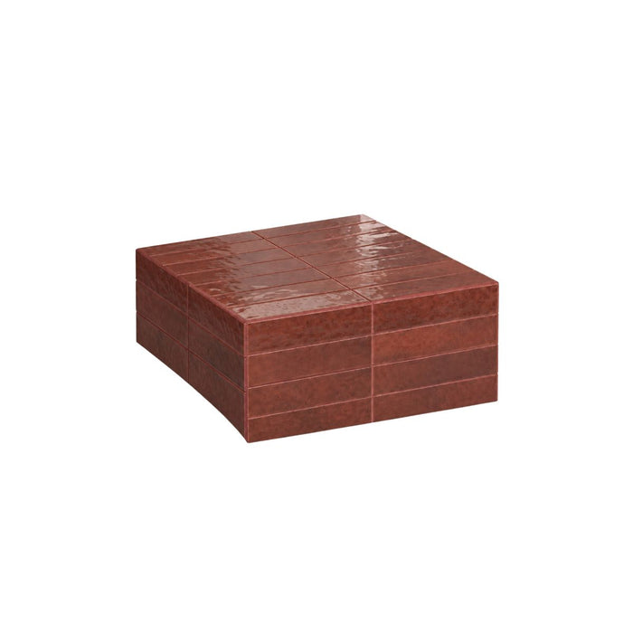 Table basse Vence - couleur cannelle - carrelage - basse - 27 cm