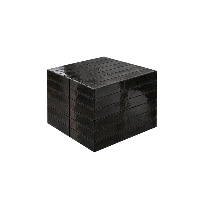Salontafel Vence  Zwarte tegels - Hoog - 39 cm