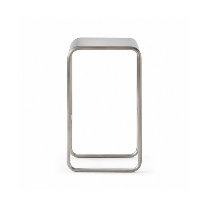 Noli Bar Stool - Seat Height 65 cm - Brushed Steel