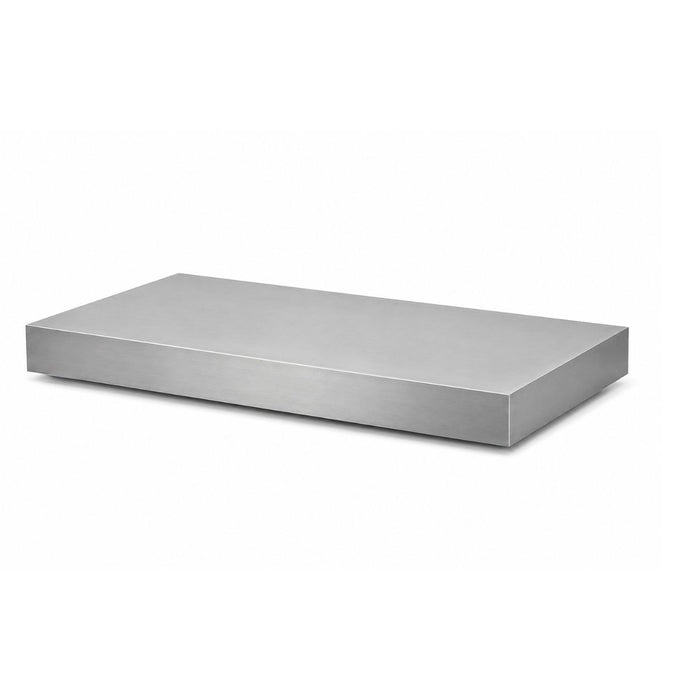 Rechteckiger Couchtisch Tilo - 168 cm - Gebürsteter Stahl
