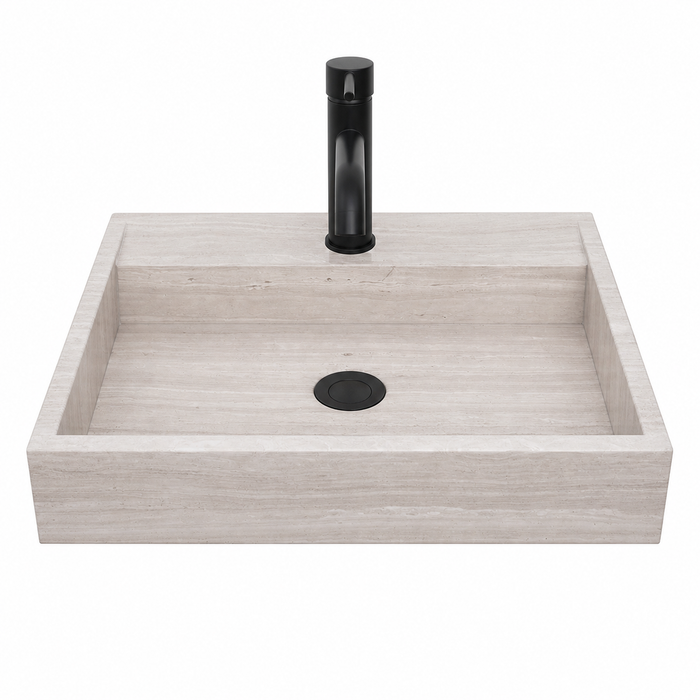Wastafel badkamer - Beige marmer - George met kraangat