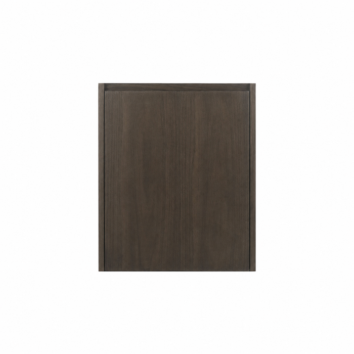 Armoire de salle de bain Krabi – Bois de placage fumé | Armoire de rangement pour serviettes