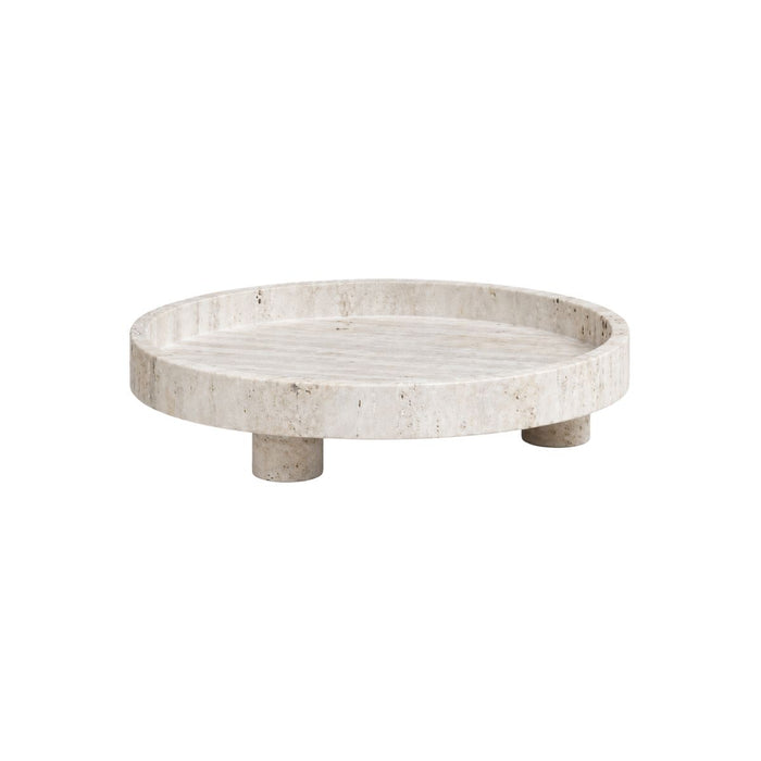 Bol en travertin - Grès blanc - D45 cm