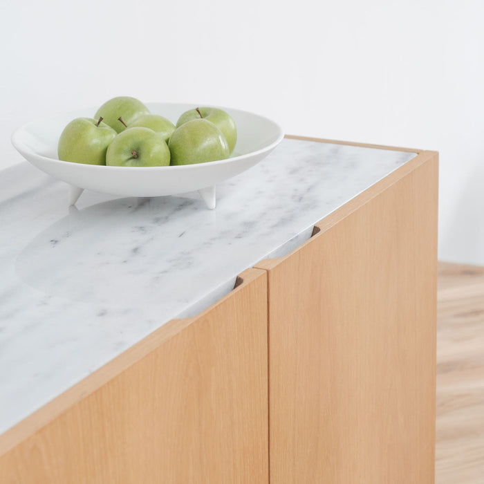Sideboard mit Marmor – Pisa – Eiche/weißer Marmor – 200 cm