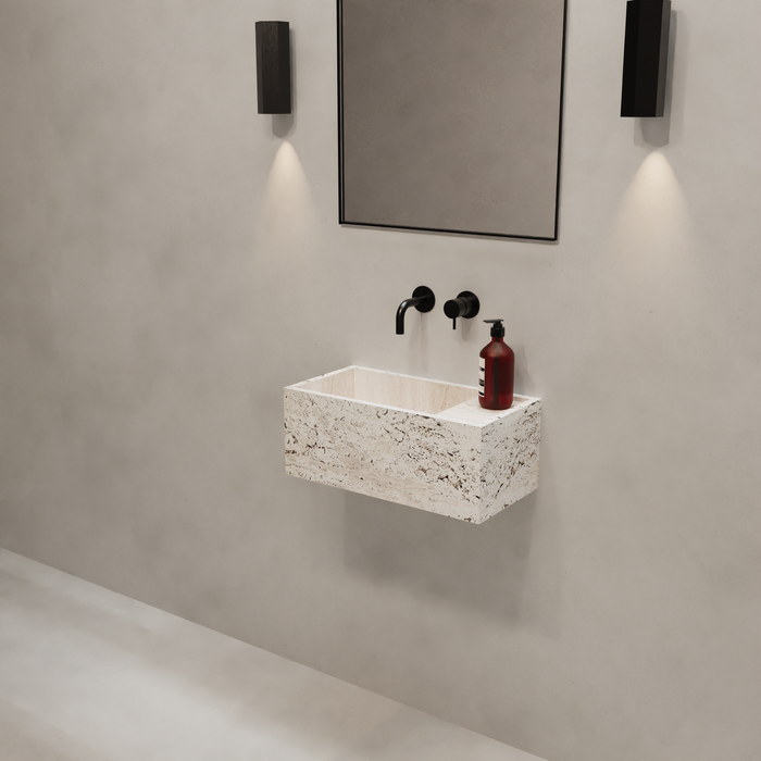 Hand washer - Chemery - White Travertine - 50 cm