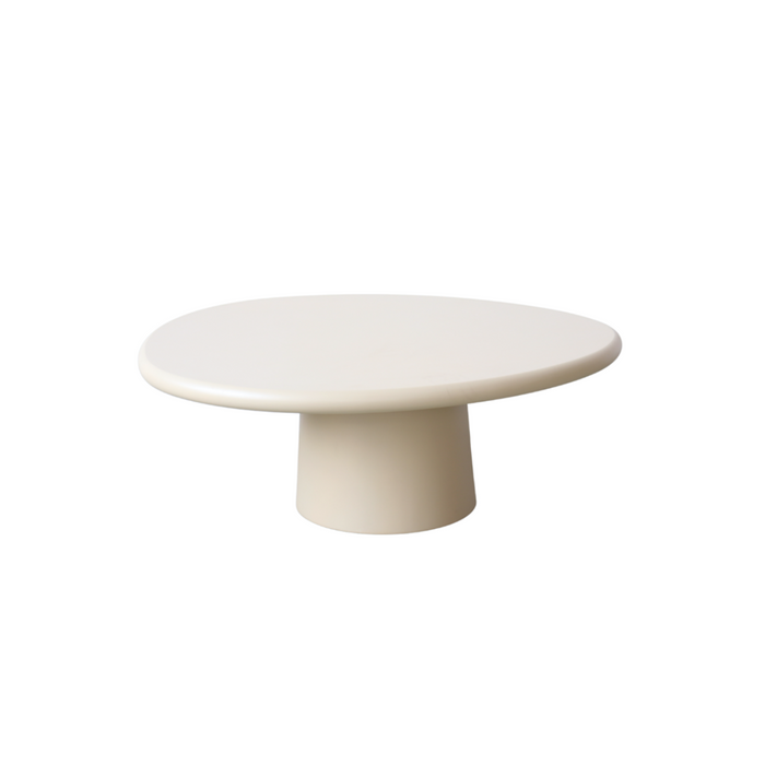 Table basse ronde aspect béton organique - Juno - StoneSkin - 90 cm