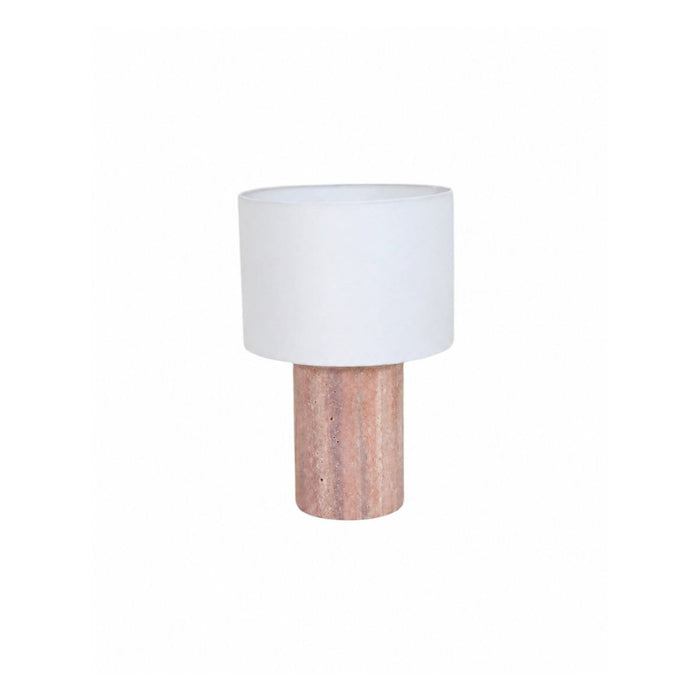 Lámpara de mesa - También - Travertino - Rosa - H42 cm