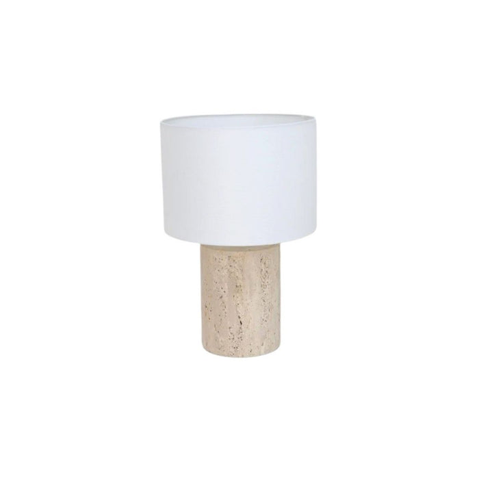 Table lamp - Also - Travertine - White - H42 cm