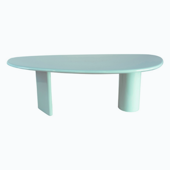 Dining table Rouen - Glossy haborg gray Stoneskin - Round edge