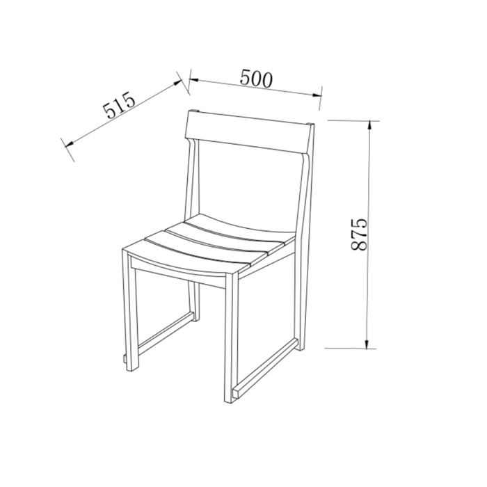 Eetkamerstoel Lys - donker walnootkleur - H86,5 cm