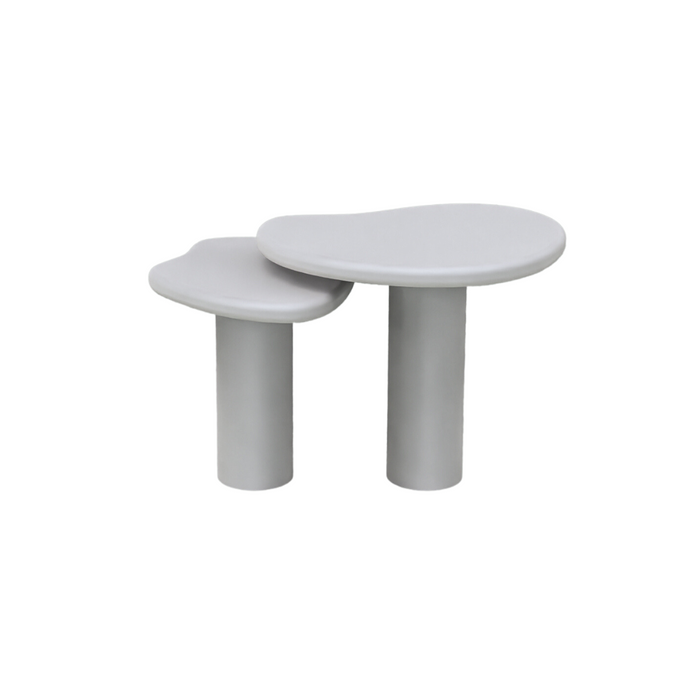 Ada Organic side table - Mid - Stoneskin/concrete look