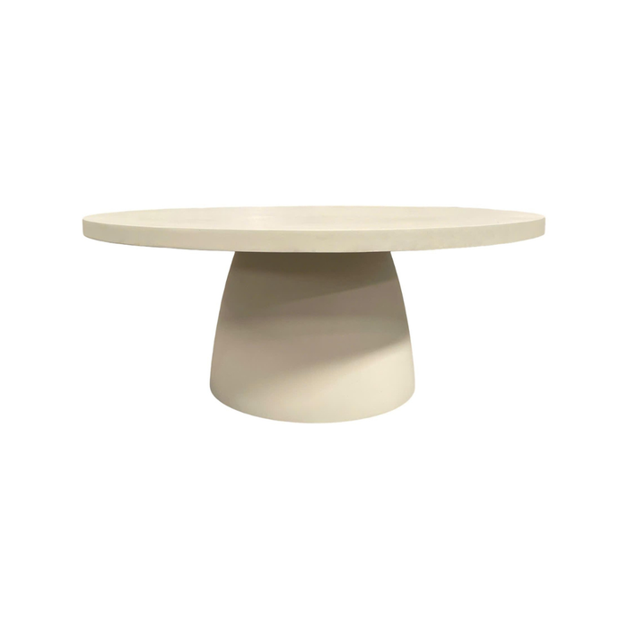 Table basse d'extérieur - Gordes - L80 P80 H35 - Latte - Polycomposite