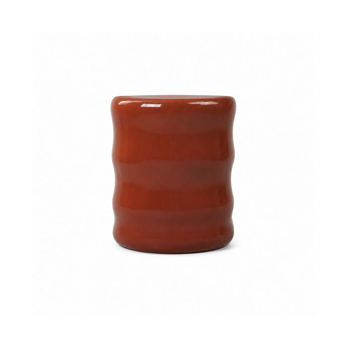 Pouf Leni – D29 × H34 cm – Ceramic – Copper brown