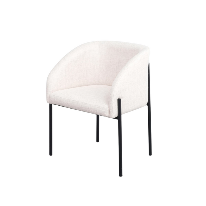 Dining chair - Royan - White/Beige