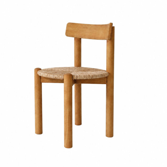 Chaise de salle à manger Arlo - Chêne - Assise tissée couleur naturelle