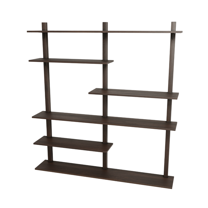 Wand rack Vari – W180 D30 H200 – Dark walnut