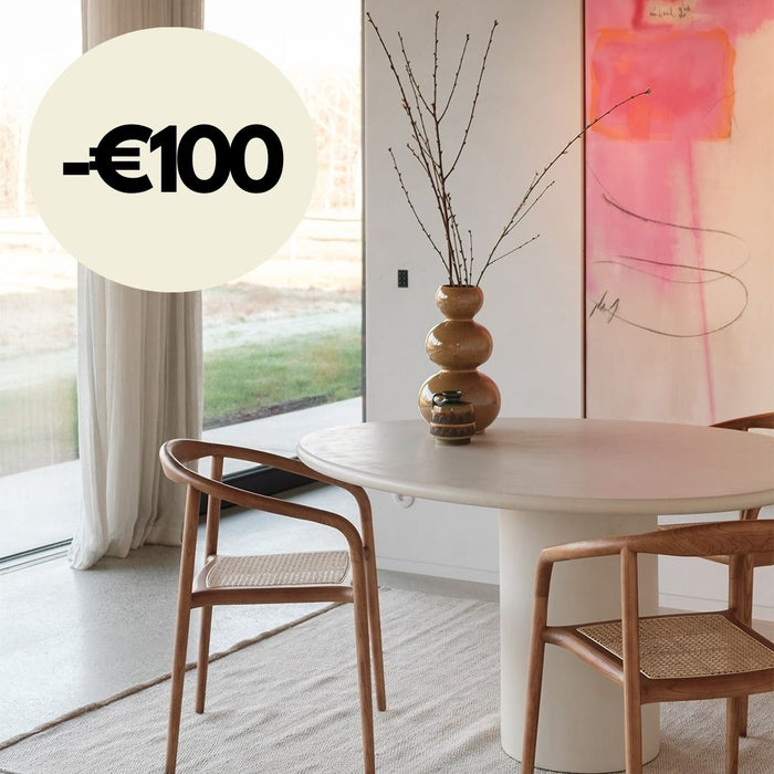 Table à manger ovale look Mortex - Reef - 140 cm - Microskin