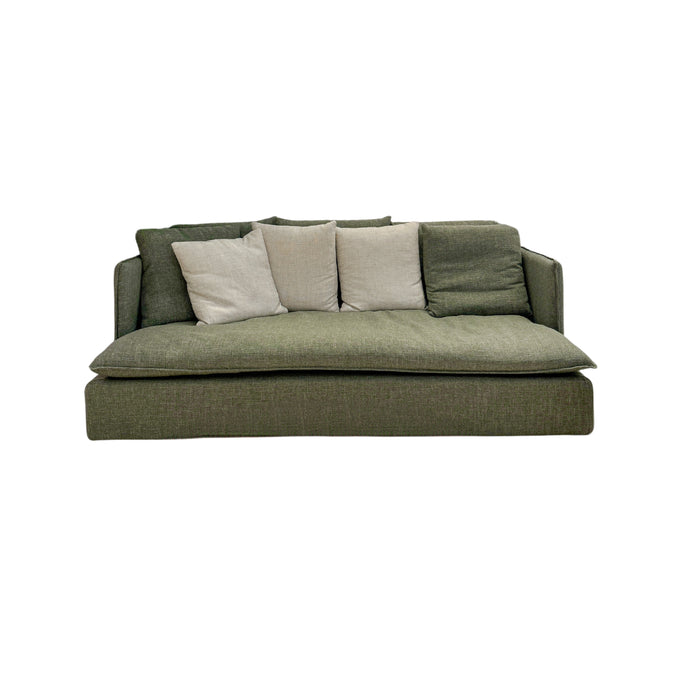 Bartolo – 4-Sitzer-Sofa aus dunkelgrünem Stoff – 220 cm