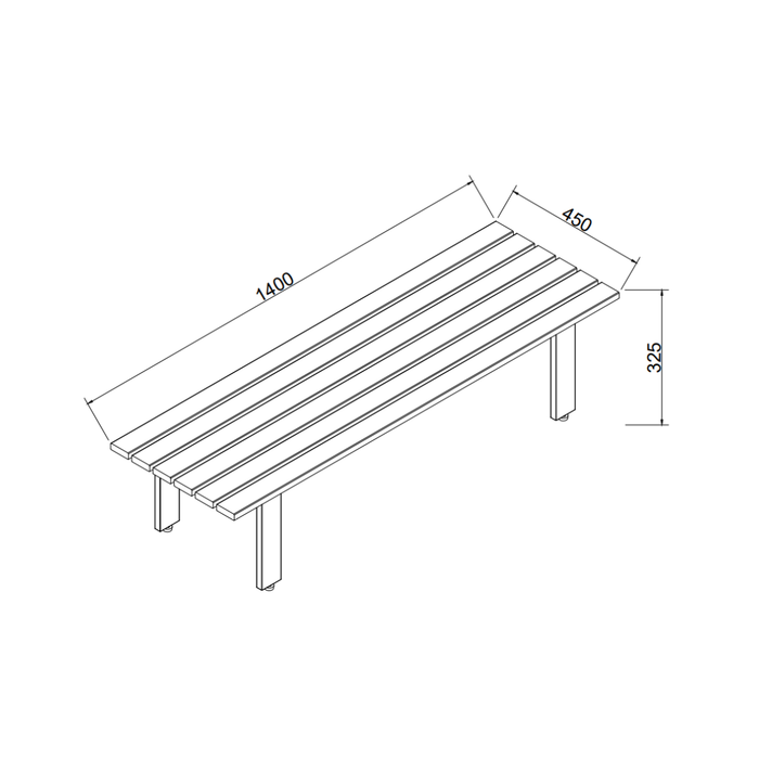 Rectangular wooden coffee table Melanie - Ash wood - Dark walnut color - 200 cm