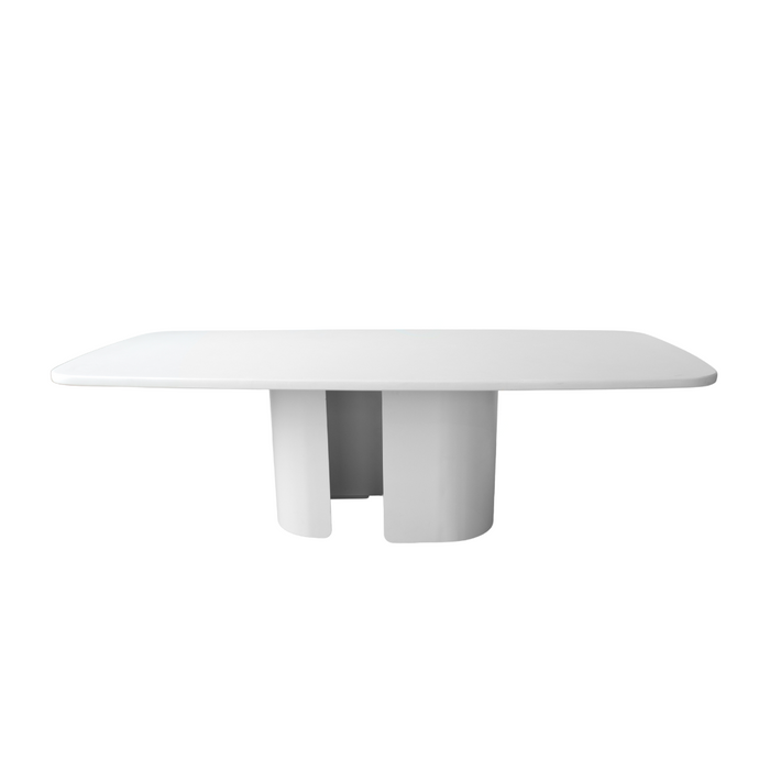 Lange Eettafel Nova – MicroSkin Platte in Latte – Latte Eisen Untergestell – 240 cm