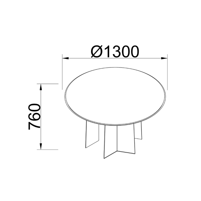 Tronget dining table - Bottom brushed steel - blue white marble - 130 cm