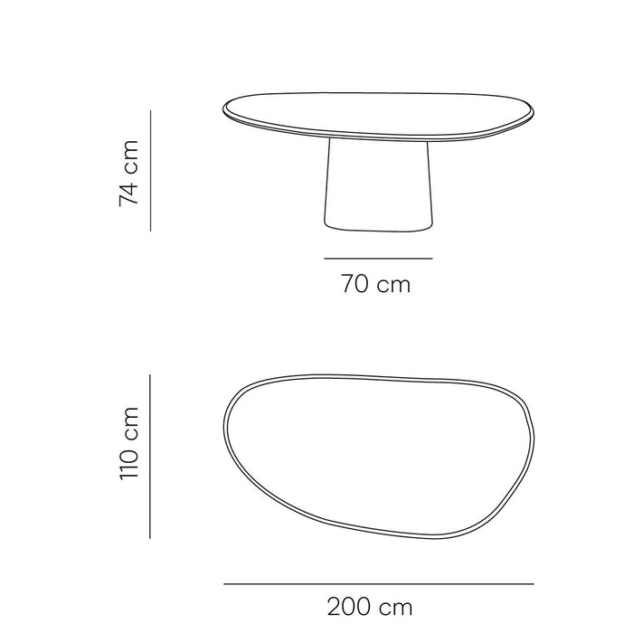 Dining table organic shape - Mortexlook - Antwerp