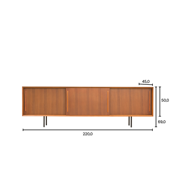 Vintage Sideboard – Teak – Oskar – 220 cm