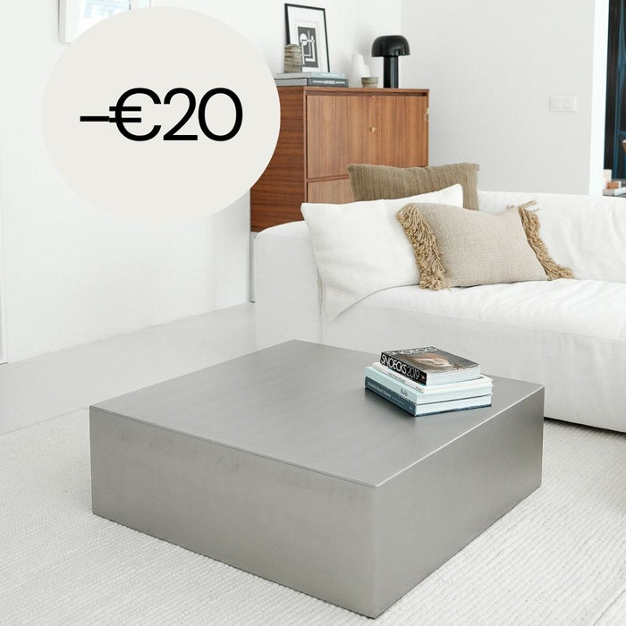 Mesa de salón Carentan - A90 P90 A30 - Acero inoxidable