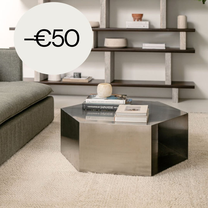 Salontafel Benno - B100 D100 H38 - Edelstahl