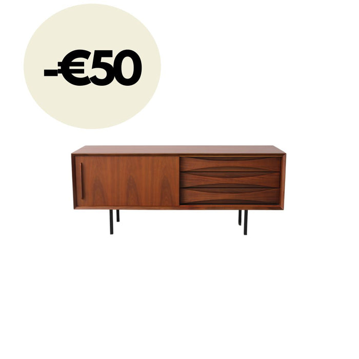 TV cabinet with drawers - Oskar - Walnut - 140 cm