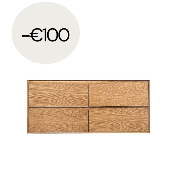 Badkamermeubel Scandinavisch ANN - 150 cm - Eik