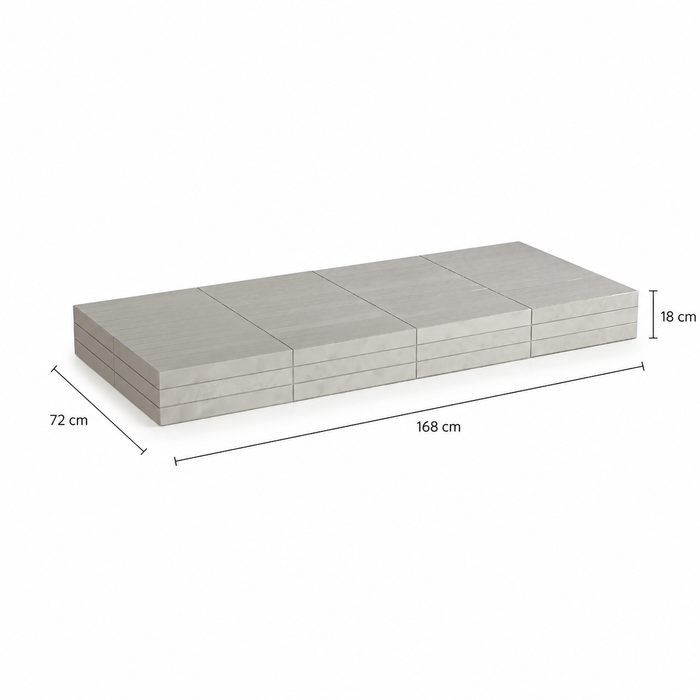 Table basse Tilo – Carreau beige – Rectangulaire – 168 cm