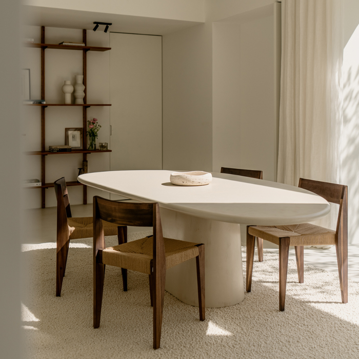 Esstisch organische Form - Mortex-Optik - Anvers