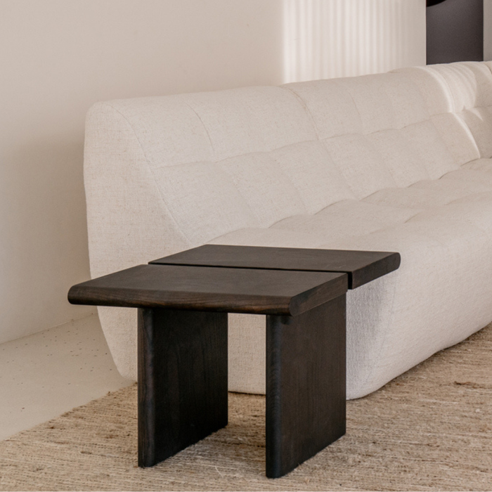 Bijzettafel Arlen - Essenhout - 50 cm - Smokehout kleur