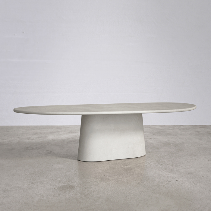 Organic outdoor dining table - Avira - 280 cm - Latte - Polycomposite