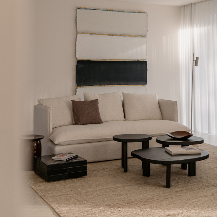 Bartolo - Canapé 4 places en tissu vert foncé - 220 cm