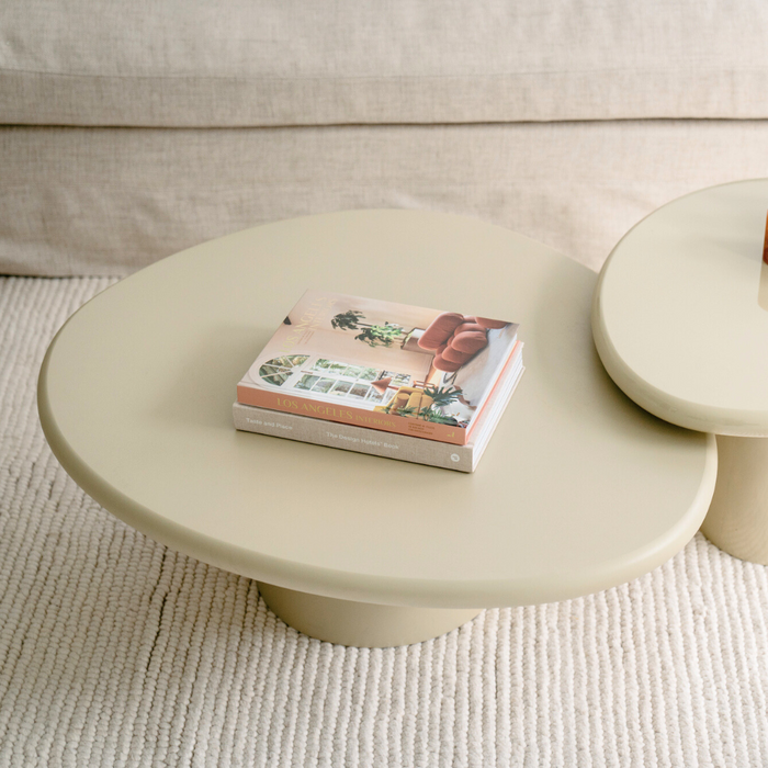 Juno Coffee Table - StoneSkin - Light Khaki - 91 cm